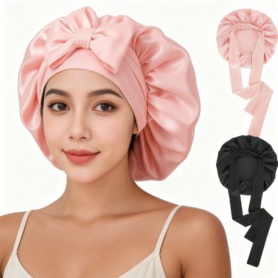 color silk sleep hair bonnet cap
