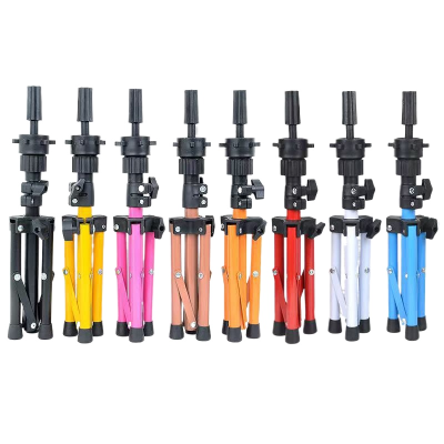 short tripod mannequin head stand adjustable wig stand