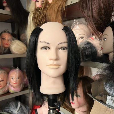 male bald synthetic mannequin head