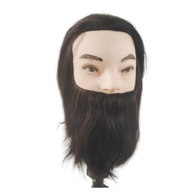 barber mannequin head male for practice hair cutting or trim beard