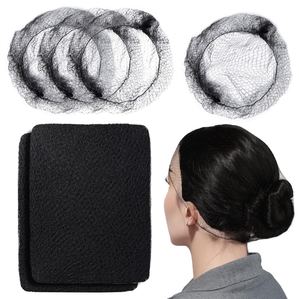100/144 pcs hair nets individually wrapped lightweight nylon hairnets