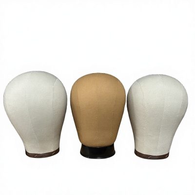 Cork Canvas Block Head for Wigs, Professional Wig Making Mannequin Head
