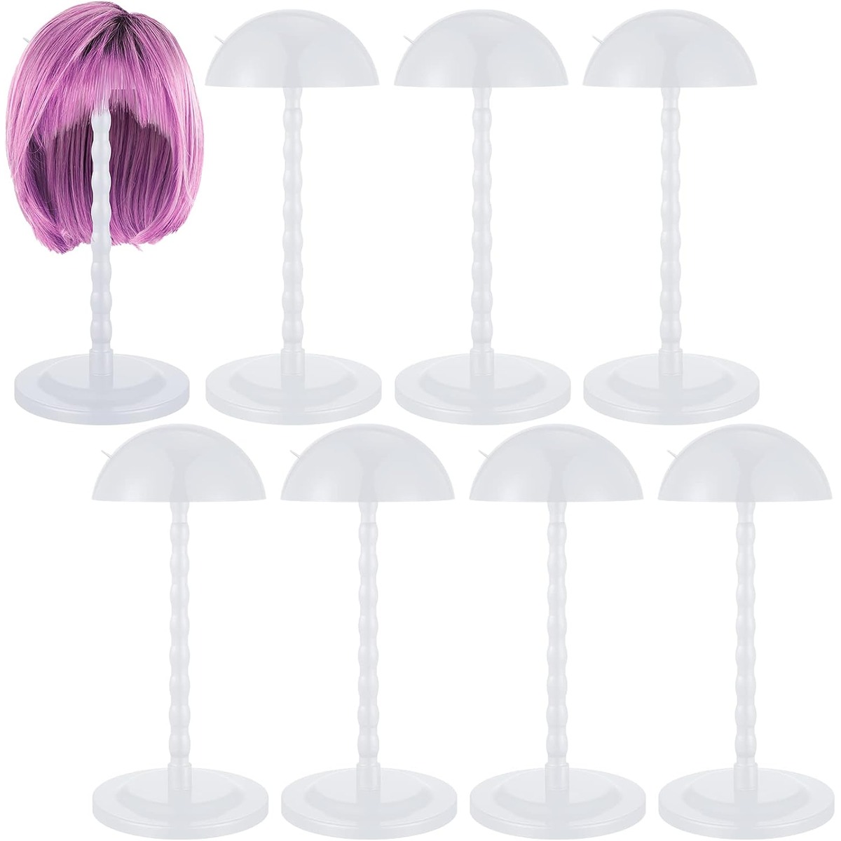 Wig Display Stands, 8 Pcs White 13.8 Inch Anti-Skid – wholesale from RWAVY factory