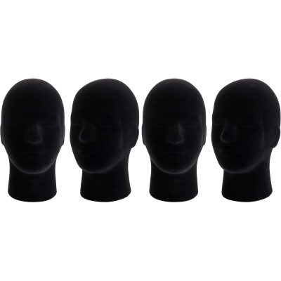 Black Velvet Mannequin Head, 11 Inch Male Display – wholesale from RWAVY factory