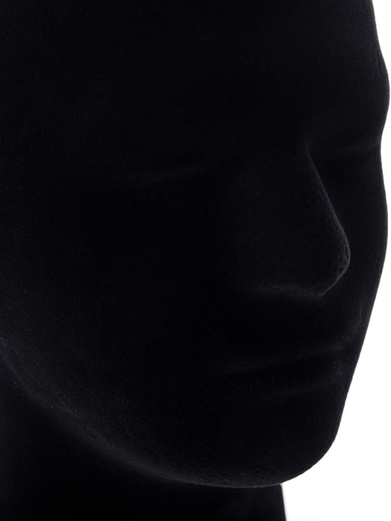 Black Velvet Mannequin Head, 11 Inch Male Display – additional product view