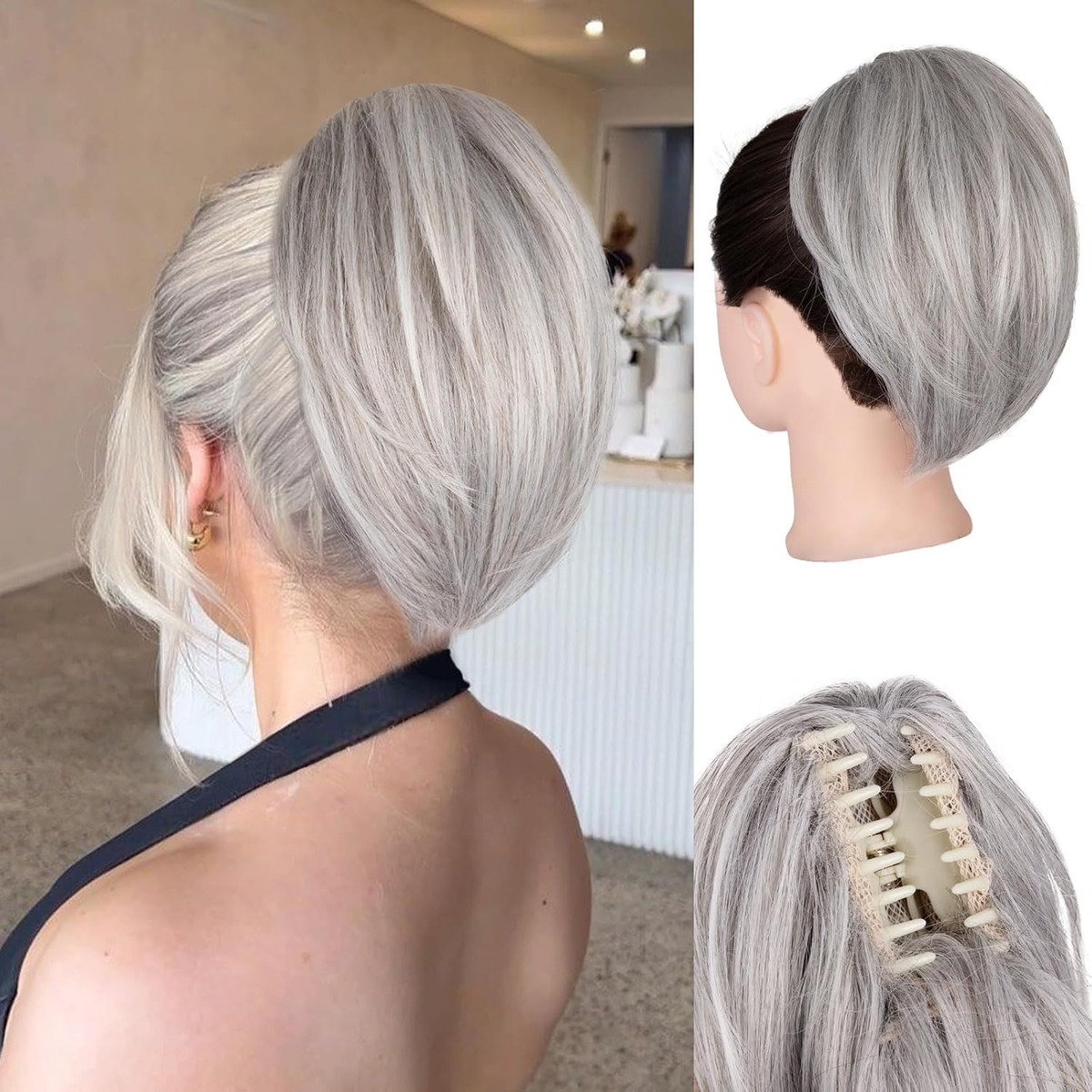 Clip On Ponytail Extension, 10 Inch Short – view 8