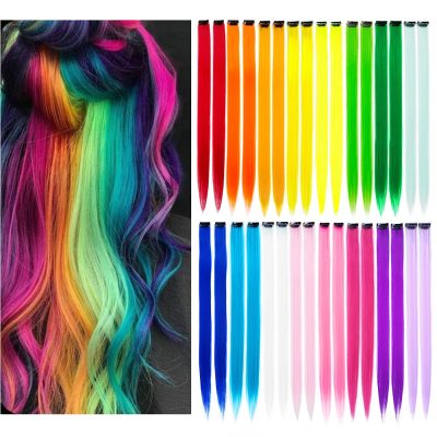 Colored Hair Extensions, 20 Inch Straight Clip In – wholesale from RWAVY factory