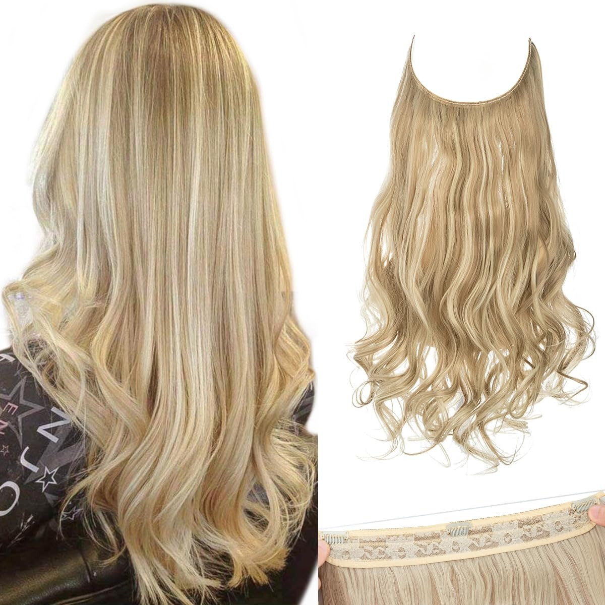 Invisible Wire Hair Extensions 3 Clips, Multi-Color – view 4