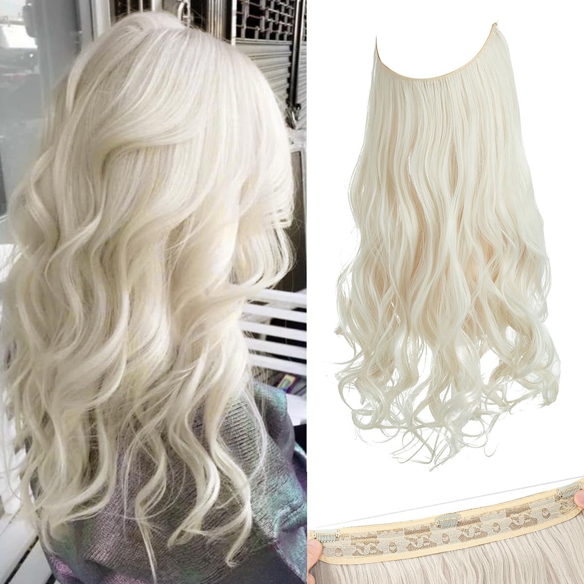 Invisible Wire Hair Extensions 3 Clips, Multi-Color – view 7