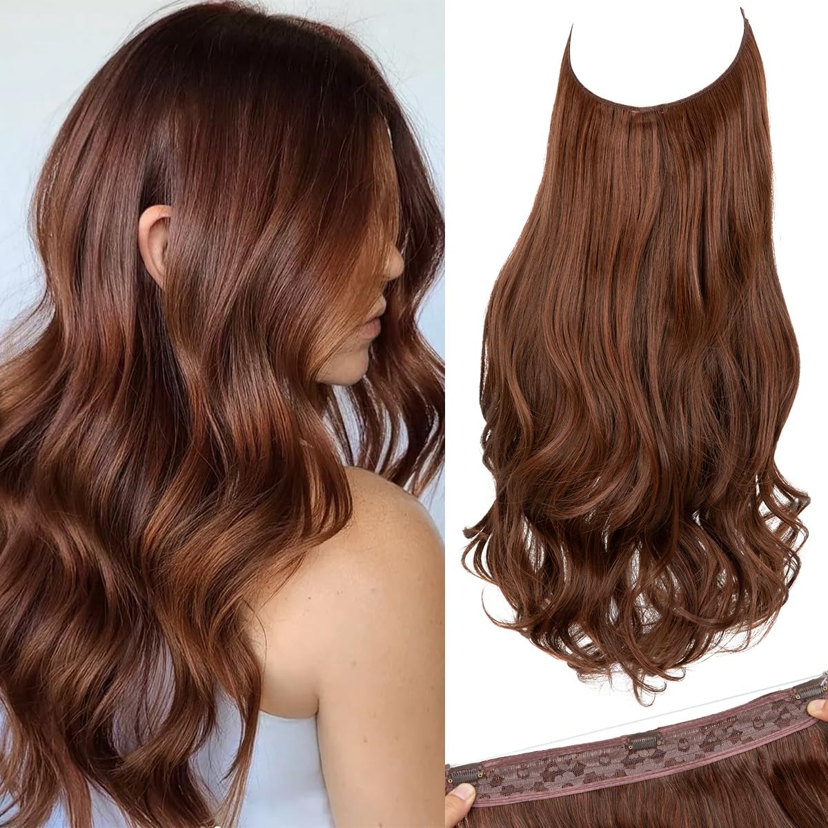 Invisible Wire Hair Extensions 3 Clips, Multi-Color – view 8