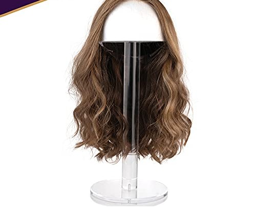 Lucite Wig Stand with Acrylic Mannequin Head, 19 Inch – product detail close-up