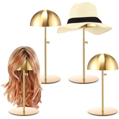 Metal Hat Stand, 4 Pcs Gold Adjustable for Wigs & Hats – wholesale from RWAVY factory
