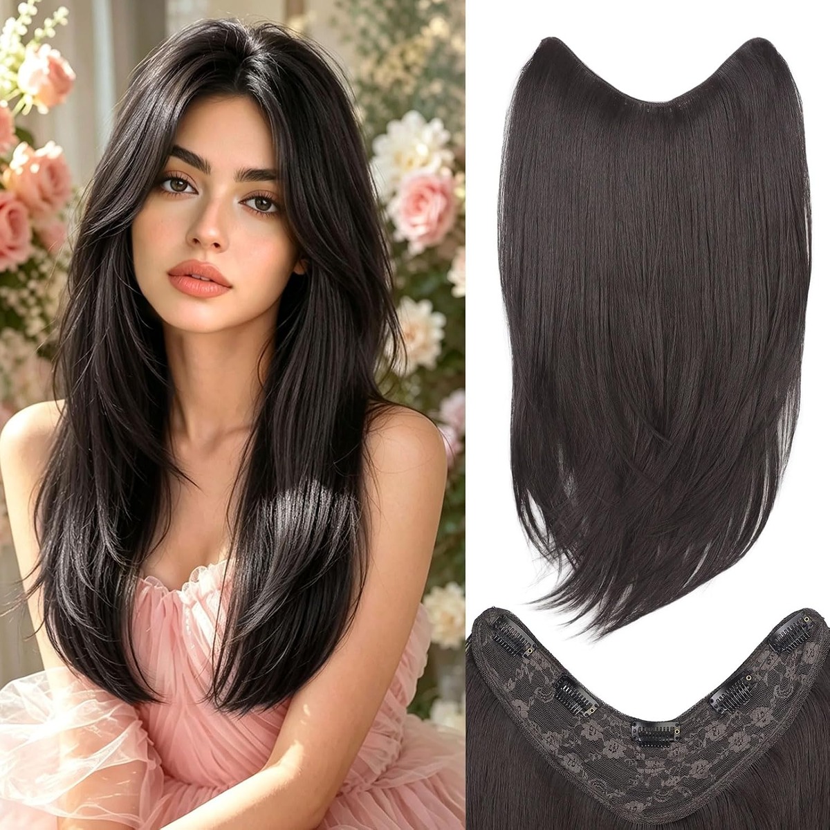 One-Piece Clip In Hair Extensions, 22 Inch Layered – wholesale from RWAVY factory