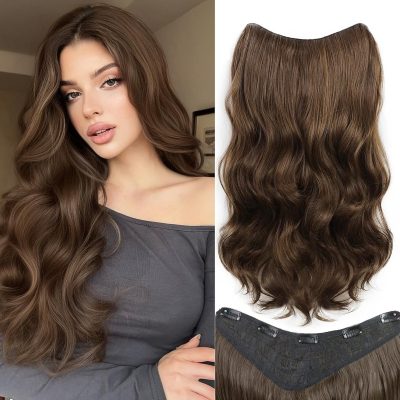 One Piece Clip In Hair Extensions, 24 Inch Synthetic – wholesale from RWAVY factory