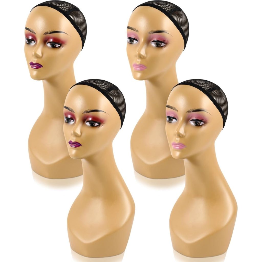 Realistic Mannequin Head for Wigs, 19 Inch Brown 2 Pcs – wholesale from RWAVY factory