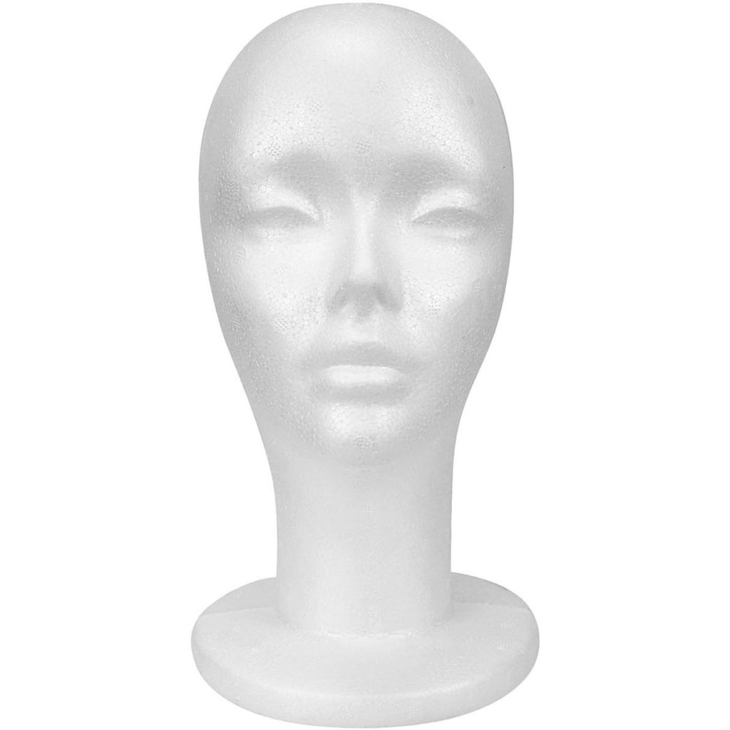 11.4 Inch Styrofoam Mannequin Head, White Foam Wig Stand – wholesale from RWAVY factory