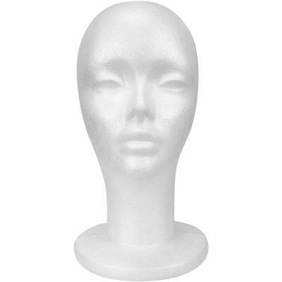 11.4 Inch Styrofoam Mannequin Head, White Foam Wig Stand – wholesale from RWAVY factory