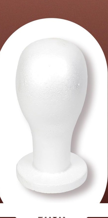 11.4 Inch Styrofoam Mannequin Head, White Foam Wig Stand – product detail close-up