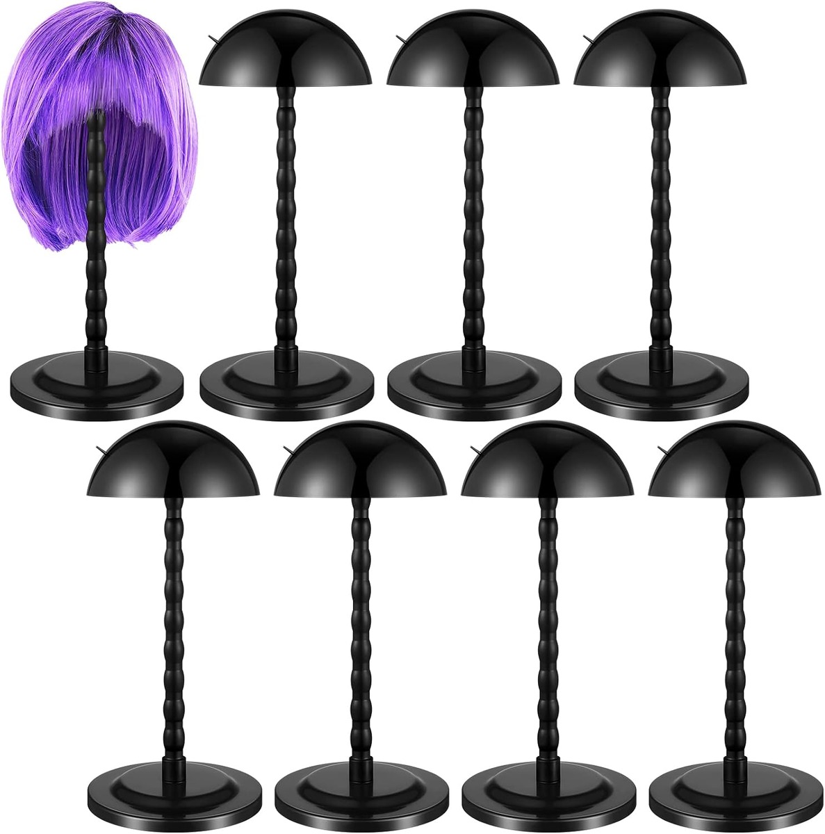 Wig Display Stands, 8 Pcs White 13.8 Inch Anti-Skid – additional product view