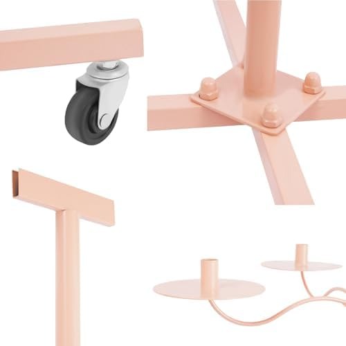 Wig Stand Rack, 12 Heads Rotating Pink for Storage – additional product view