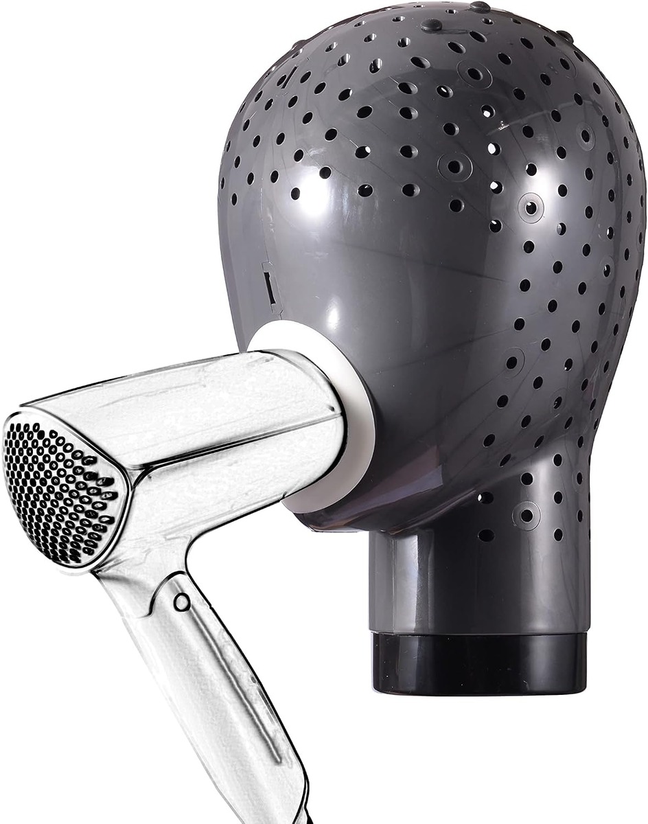 Wig Stand with Mannequin & Hair Dryer Attachment – additional product view